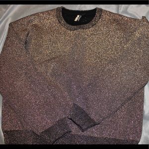Shiny top shop sweatshirt